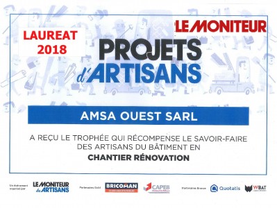 LAUREAT DU TROPHEE DES ARTISANS 2018